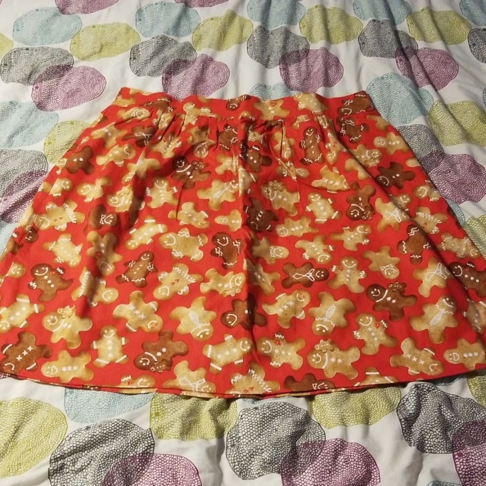 Modcloth Retrolicious Gingerbread Man Skirt Sz 1X